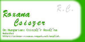 roxana csiszer business card
